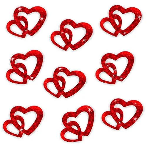 Oblique-Unique® 100 Stk Deko Doppel Herzen von Oblique Unique