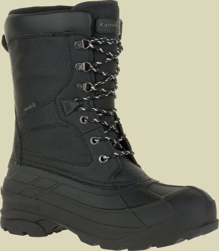 Kamik Winterstiefel NationPro Nubukeder, wasserdicht schwarz Herren, Größe 43 (10) - Wanderschuhe, ideal für Schnee und Winter, mit wasserdichtem Obermaterial und 3M Thinsulate Isolierung für warme Füße bei jedem Wetter.