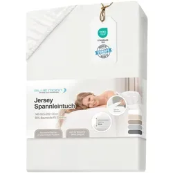 Spannbetttuch, Weiß, Textil, 140-160x200 cm, Oeko-Tex® Standard 100, bügelfrei, weich und anschmiegsam, formstabil langlebig, perfekter Sitz, Schlaftextilien, Bettwäsche, Bettlaken, Spannbettlaken