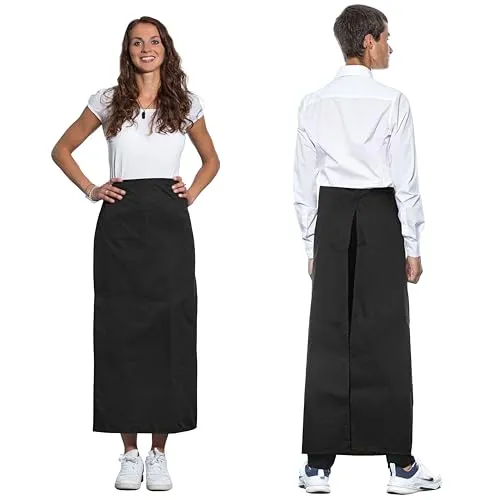 ZOLLNER Bistroschürze 65% Polyester, 35% Baumwolle, Einheitsgröße, Schwarz