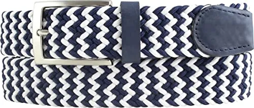 BELTINGER Hochwertiger Stretch-Gürtel aus echtem Leder 35mm - Herren-Gürtel, elastisch und geflochten für optimale Flexibilität und Tragekomfort, ideal für sportliche und legere Outfits.