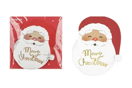 Serwetki - Mikołaj - 13,5x16cm - 12szt PartyDeco 5904555093775