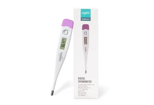 EUROPAPA Fieberthermometer Digitales Fieberthermometer für Babys, 1-tlg., Kinder und Erwachsene, Thermometer für oral, axillar oder rektal, wasserdicht mit Fieberalarm