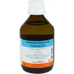 Wasserstoffperoxidlösung 3% Ph. Eur. 250 ML - Arzneimittel zur Wundreinigung, wirkt antibakteriell und unterstützt die Heilung von Verletzungen.