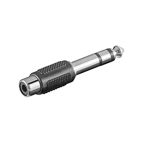 Adapter 6.3mm Stecker Stereo auf Cinch Kupplung von Goobay