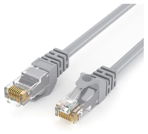 CAT 6 Patchkabel RJ45 Rohkabel LAN Kabel Ethernet Netzwerkkabel - Grau 15m