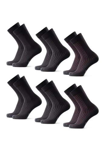 KLEIDERSOCKEN AUS BIO-BAUMWOLLE - 6-Pack - Sportsocken aus hochwertiger Bio-Baumwolle mit OEKO-TEX® Zertifikat, ausgestattet mit technischen Kühlbahnen für trockene Füße – ideal für Arbeit und Freizeit.