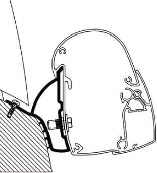 Produktbild Thule Omnistor 5102 Adapter für Fiat Ducato (H1) und Hymer Car 302