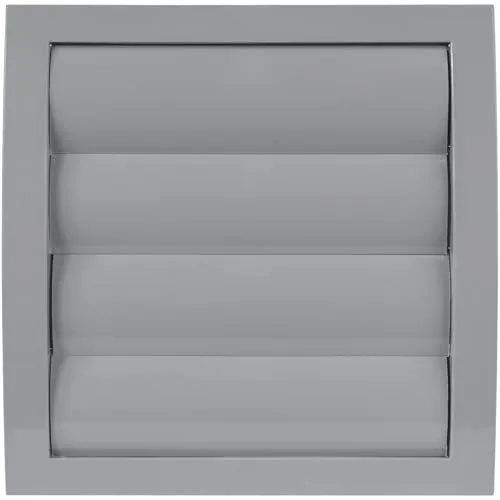 Vent Systems Ø150mm 190x190 mm Grau - HVAC Abluftkanalabdeckung - Dunstabzugshaube - Außentrockner Entlüftungsabdeckung mit Öffnungsklappe - klimagerät luftabzug wanddurchführung wetterschutzgitter