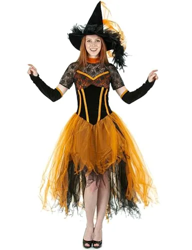 Generique - Hexenkostüm Orange Damen - L