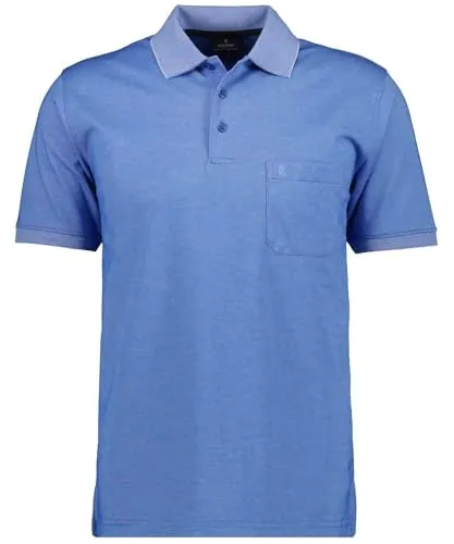 Ragman Herren Kurzarm Softknit Poloshirt Blau XL von RAGMAN