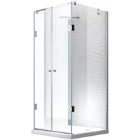 U Duschkabine Ares 90x90x195cm - Duschkabine U-Form mit 8mm ESG Klarglas, ideal für eine elegante Badgestaltung. Flexible Montage auf Boden oder Duschwanne möglich.