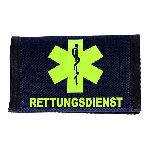 RescPol Geldbörse Rettungsdienst navy/gelb