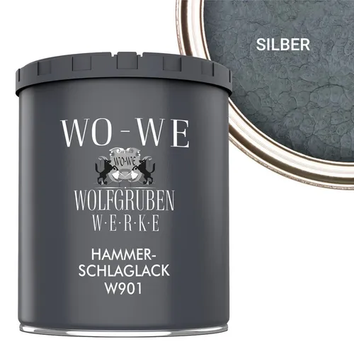 WO-WE Metallschutzlack Hammerschlaglack Hammerschlag Effektlack W901, 1-5L, Glänzend
