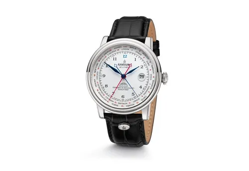 Kronsegler Fernando de Magallanes Worldtimer Flyer GMT Herren Armbanduhr - Armbanduhren für Herren mit echter GMT-Funktion, Saphirglas und über 40 Stunden Gangreserve – ideal für Reisen und höchste Präzision.