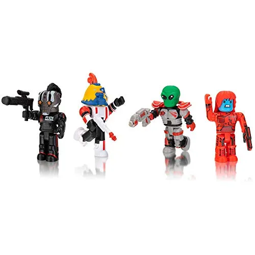 Roblox ROB0213 Star Commandos 4er Figuren Pack Spielset mit 4 Actionfiguren, Zubehör und Spielcode für Kinder ab 6 Jahren