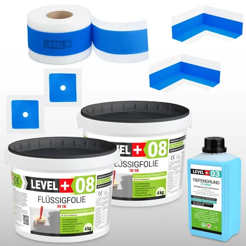 Level+ Dichtstoff Dichtset für Duschabdichtung 8kg SET322