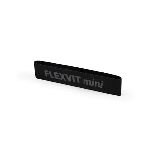 FLEXVIT Mini Elite (Schwarz) - Hoch Widerstandsfähiges Fitnessband für Explosives Krafttraining, Maximalen Muskelaufbau und Fortgeschrittene Athleten