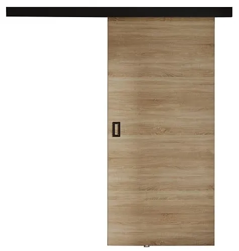 KIER FURNITURE Schiebetür Komplettset WERDI 80 - Innentüren Komplettset - Wohnzimmer Schiebetür - Modern Schiebetüren - Sliding Door - Tür Graphit 86x205x1,6 cm
