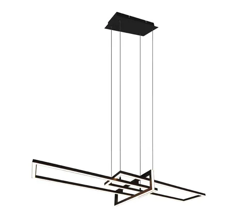 TRIO Leuchten Pendelleuchte LED Salinas 3000K - Moderne Pendelleuchte in Schwarz, mit energieeffizientem LED-Leuchtmittel und warmem Licht von 3000K, ideal für stilvolle Wohnräume.