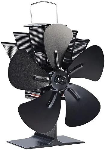 Stromloser Kaminofen-Ventilator mit 5 Lüfter-Blättern von Carlo Milano