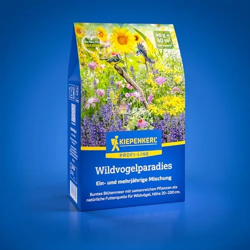 Kiepenkerl Profi-Line Blumensamen-Mischung Wildvogelparadies 1078480 - Natürliche Futterquelle für Wildvögel mit einer Wuchshöhe von 20 bis 200 cm - Pflanzen, Saatgut