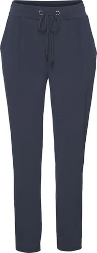 LASCANA Schlupfhose Damen, Gr. 40, Dunkelblau - Stoffhose von Lascana aus glatter Jerseyqualität, bügelfrei und ideal für den Sommer. Mit praktischen Taschen und figurumspielendem Schnitt, perfekt für lässige Outfits.