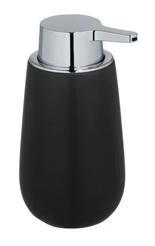Seifenspender Mod. Badi Schwarz hochwertige Keramik, Füllmenge 320 ml
