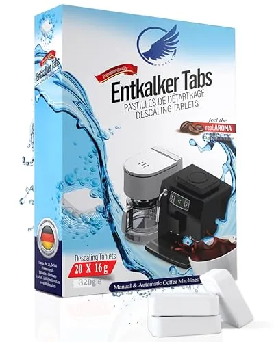 Entkalkungstabletten für Kaffeevollautomaten & Kaffeemaschinen - 20 Tabs - kompatibel mit Jura,Siemens EQ-Series, Bosch, Miele, Melitta, Krups, Tassimo uvm