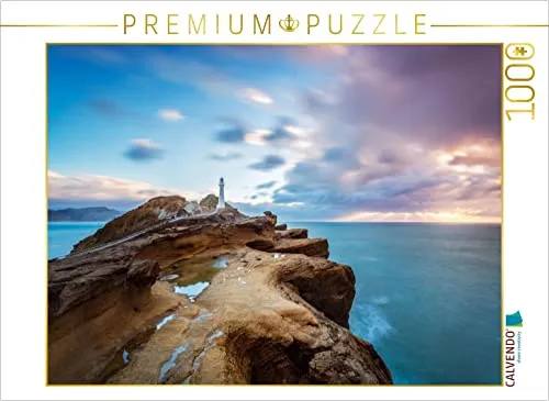 CALVENDO Puzzle Leuchtturm von Castlepoint - 1000 Teile - Hochwertiges Puzzle mit wunderschönem Leuchtturm-Motiv, ideal für entspannende Stunden. Präzise Stanzung und brillante Farben sorgen für langanhaltenden Spaß. Perfekt als Geschenk für die ganze Familie!