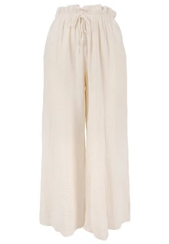 Seasons of April Jerseyhose Musselinhose Liska (1-tlg) Weite Musselin Hose mit elastischem Bund