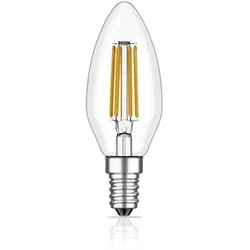 ledscom.de E14 LED Leuchtmittel, Kerze, warmweiß (2700 K), 3,7 W, 452lm