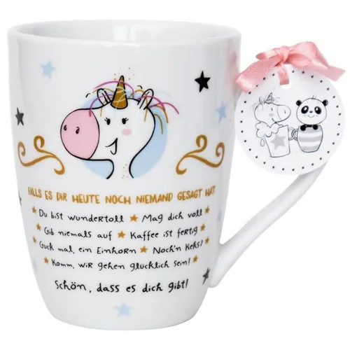 Sheepworld - 45348 - Kaffeetasse,  Einhorn, Schön, dass es Dich gibt!, 380ml