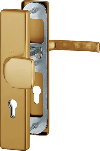 Hoppe Schutzbeschlag London ES1 8/72 mm Alu bronze F4 Wechsel- / Schutzgarnitur - Türsicherungen: Hochwertige Schutz-Wechsel-Garnitur in Alu bronze, ideal für Haustüren, mit Schutzklasse ES1 für maximale Sicherheit.