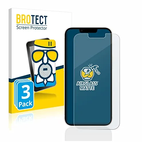 BROTECT Entspiegelungs Schutzglas für Apple iPhone 13/13 Pro (3 Stück) Schutzfolie Panzer Folie Glas Matt [Extrem Kratzfest 9H, Anti-Reflex]