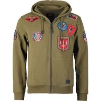 Top Gun Sweatjacke TG20191057 - Stylische Sweatjacke im Top Gun Design mit weicher Fütterung. Sie bietet optimalen Tragekomfort durch elastische Bündchen und praktische Taschen. Ideal für die kältere Jahreszeit und ein echter Hingucker für modebewusste Träger.