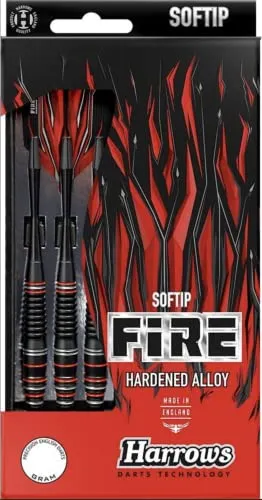 Harrows Soft Darts Fire - Hochwertige Softtip Dartpfeile Set - Profi-Dartpfeile in der Variante 16 g, mit Standard-Flights. Ideal für präzisen Spielspaß und originalverpackt. Perfekt für Softdart-Enthusiasten!