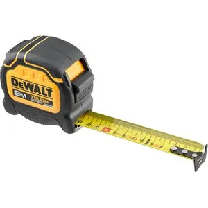 Dewalt DWHT36928-0 Tape Measure - Messgeräte mit 8 m Länge, robustes Design in Schwarz und Gelb für präzise Messungen und hohe Haltbarkeit.