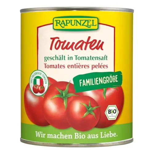 Rapunzel Bio Tomaten, geschält in der Dose, 1er Pack (1 x 800g) - BIO
