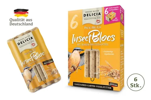 DELICIA ® Pick-Me-Up InsectBlocs 6er Pack Vogelfutter schalenfrei Ambrosia frei