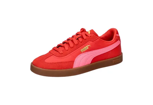 Puma Club II Era Damen Sneaker - Candy Apple Magic Rose, 40.5 EU - Stylische Damen Sneaker mit Regular Fit und Schnürung. Wildleder-Overlays sorgen für eine starke Textur und hohen Tragekomfort. Ideal für den täglichen Einsatz.