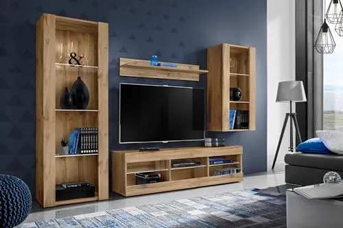 Komodee Wohnwand Tivoli Medio – modernes Wohnzimmerset