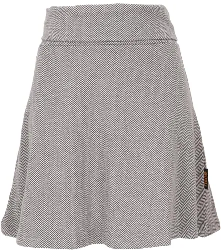 GURU SHOP Minirock aus Bio-Baumwolle - Boho Tellerrock mit Fischgrätenmuster - Röcke für Damen, aus nachhaltiger Bio-Baumwolle, locker fallend und variabel tragbar dank elastischem Bund für individuellen Komfort.