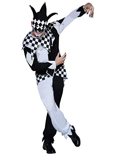 Rubie's Official 810994STD Dunkler Narr-Kostüm, Halloween, Zirkus, für Herren, Standardgröße Halloween