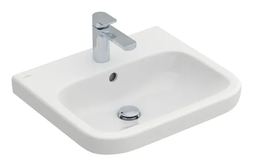Villeroy & Boch Architectura Waschbecken - 1 Hahnloch, Überlauf, ungeschliffen - Elegantes Waschtisch Waschbecken in Weiß Alpin, ideal für moderne Badezimmer, Maße: 550 x 470 x 180 mm, sorgt für eine stilvolle und funktionale Lösung.