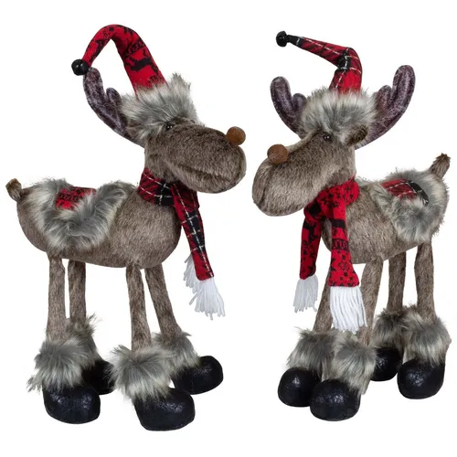 Große Elch Deko Figur 59cm - Stehendes Rentier für Weihnachten - Wunderschöne Dekofigur eines Elches, ideal für die Weihnachtszeit. Aus hochwertigem Material gefertigt, bringt sie festliche Stimmung in jedes Zimmer.