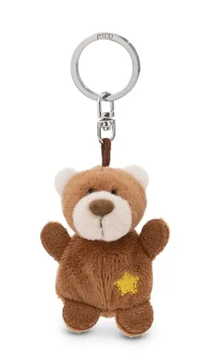 Schlüsselanhänger Bär braun mit Stern 5cm in braun von NICI