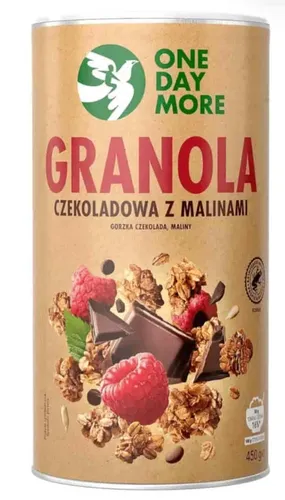 ONEDAYMORE Granola Czekoladowa z malinami 450g