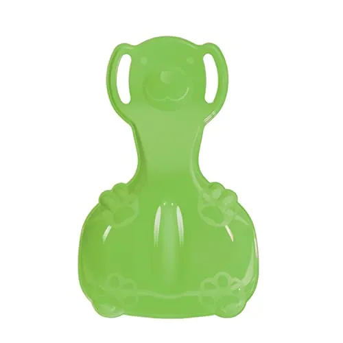 Prosperplast Polo Bear 1 Schneerutscher aus Kunststoff Schnee Poporutscher Porutscher Schneeflitzer für Kinder (Grün)