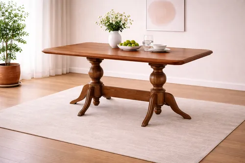 Brauner Designer Esstisch – Moderner Küchentisch für Familien - Eleganter Esstisch aus mitteldunklem Holz, ideal für gesellige Abende. Maße: 200 x 100 x 75 cm. Robuste Bauweise für den Innenbereich, mit 2 Jahren Herstellergarantie.